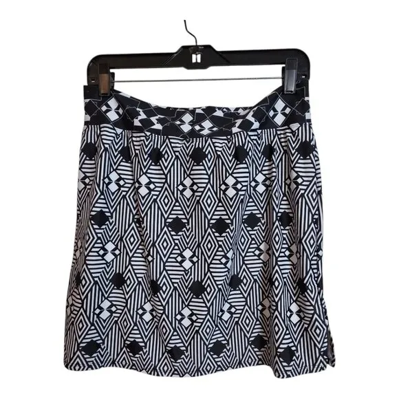 Skort Obsession Women's Mini Skort Tennis Golf Black &amp; White Pockets Large