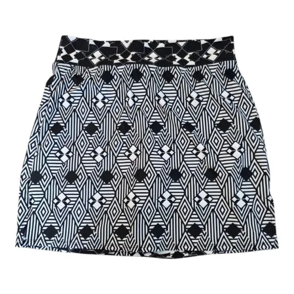 Skort Obsession Women's Mini Skort Tennis Golf Black &amp; White Pockets Large