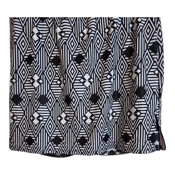 Skort Obsession Women's Mini Skort Tennis Golf Black &amp; White Pockets Large