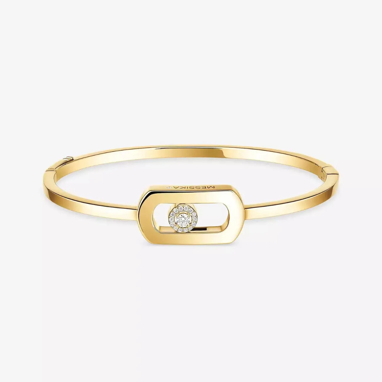 So Move 18K Yellow Gold Diamond Bangle Bracelet