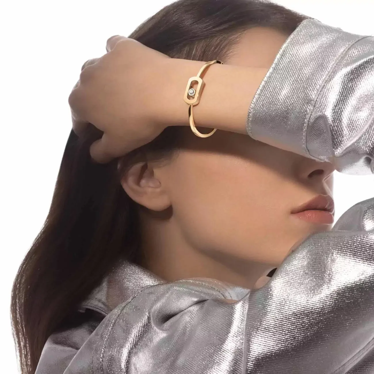 So Move 18K Yellow Gold Diamond Bangle Bracelet