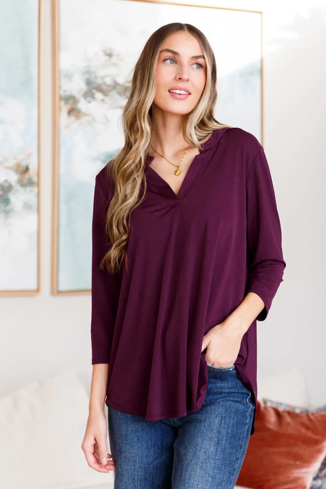 So Outstanding Top in Plum