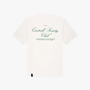 SOCIETY CLUB TEE | OFF WHITE/GREEN