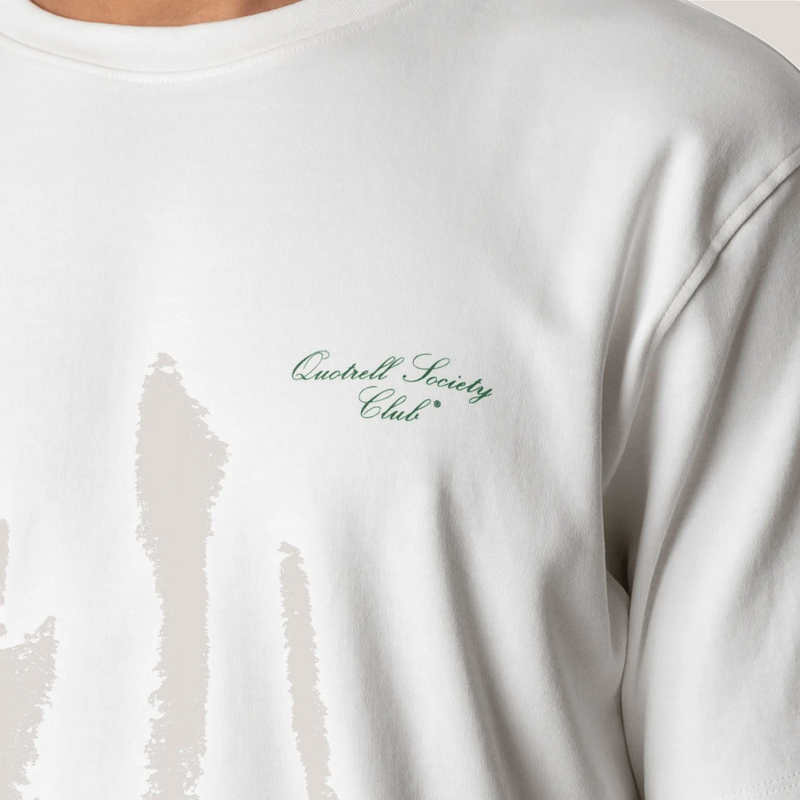 SOCIETY CLUB TEE | OFF WHITE/GREEN