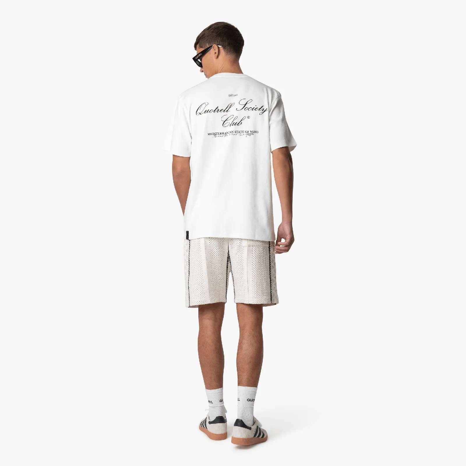 SOCIETY CLUB TEE | WHITE/BLACK
