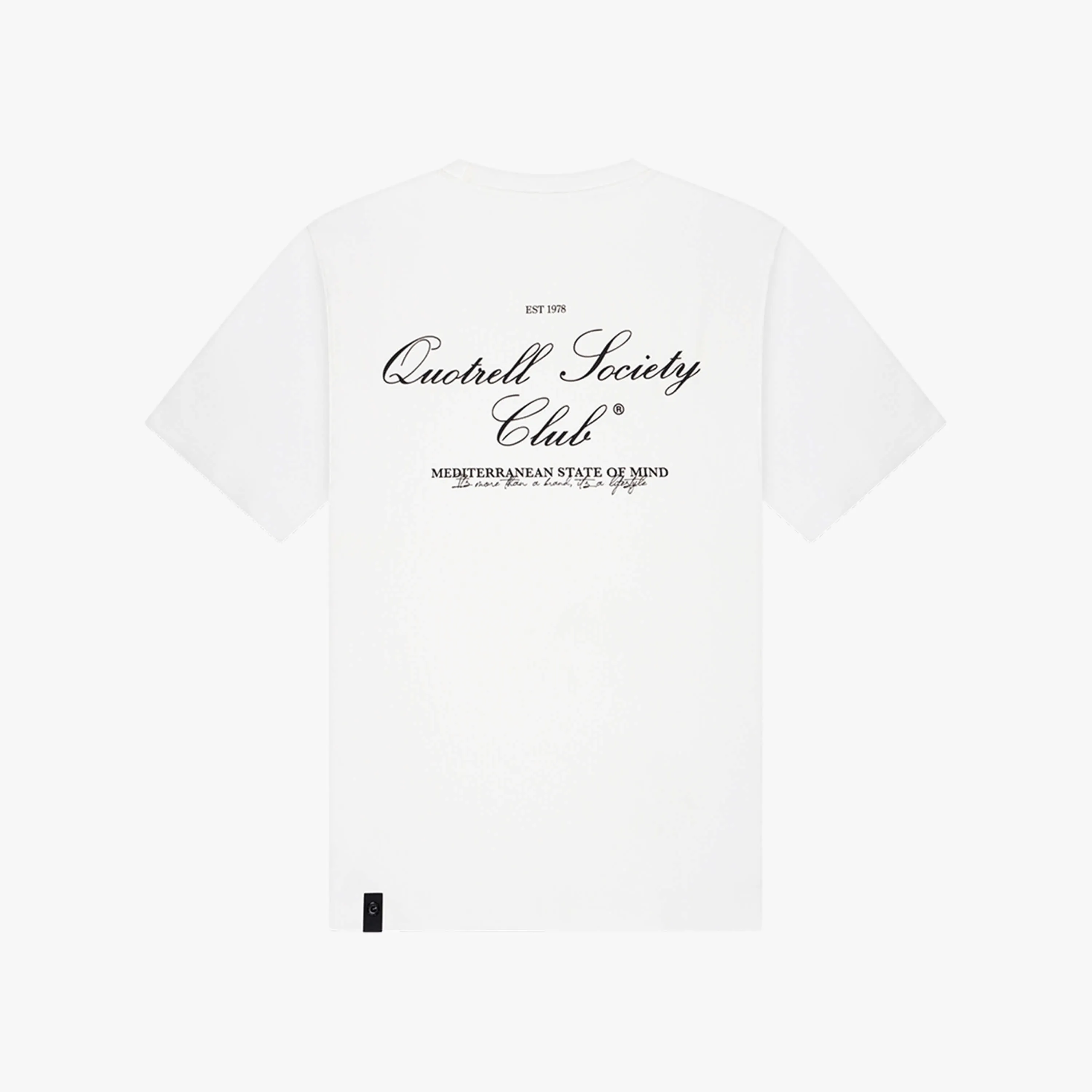 SOCIETY CLUB TEE | WHITE/BLACK