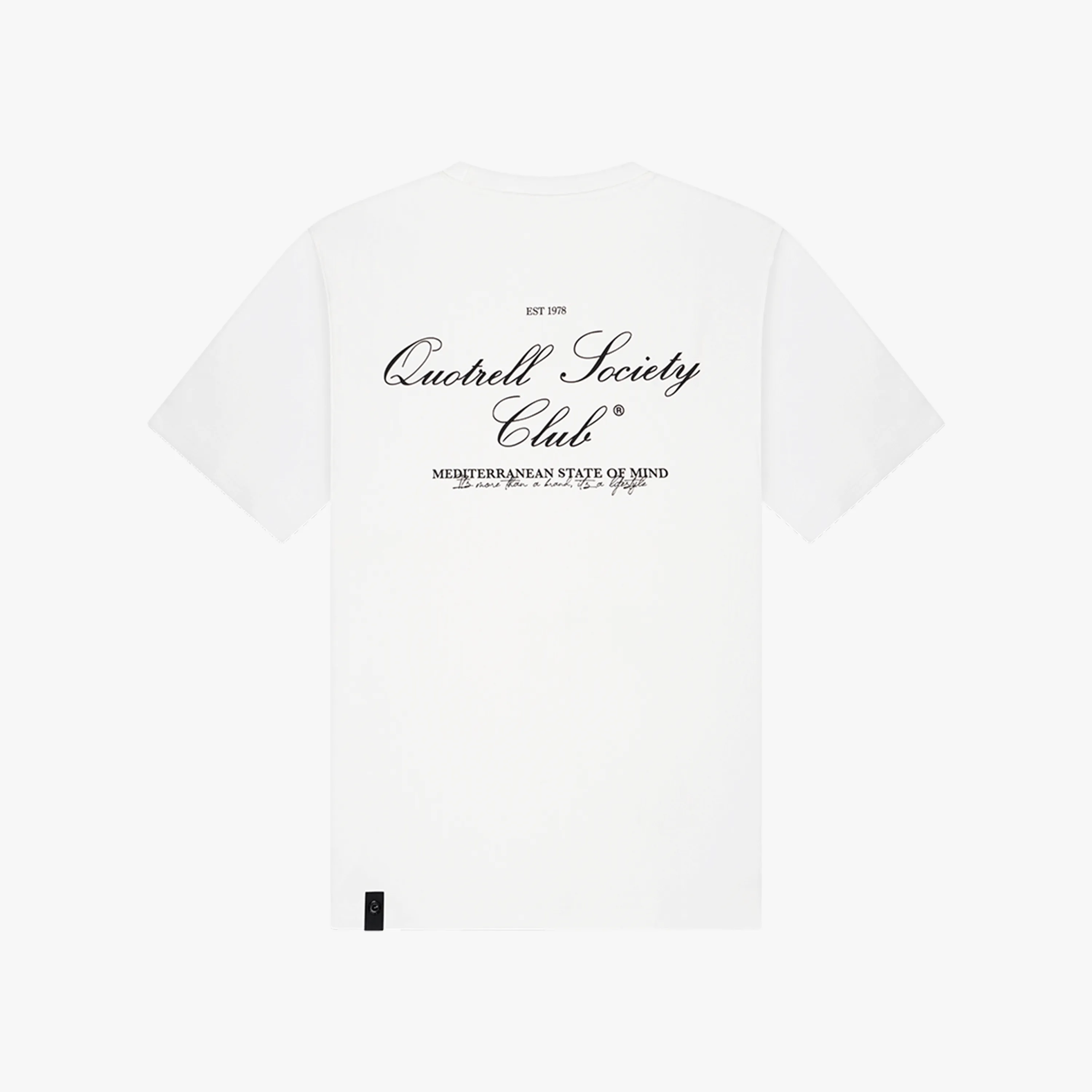 SOCIETY CLUB TEE | WHITE/BLACK