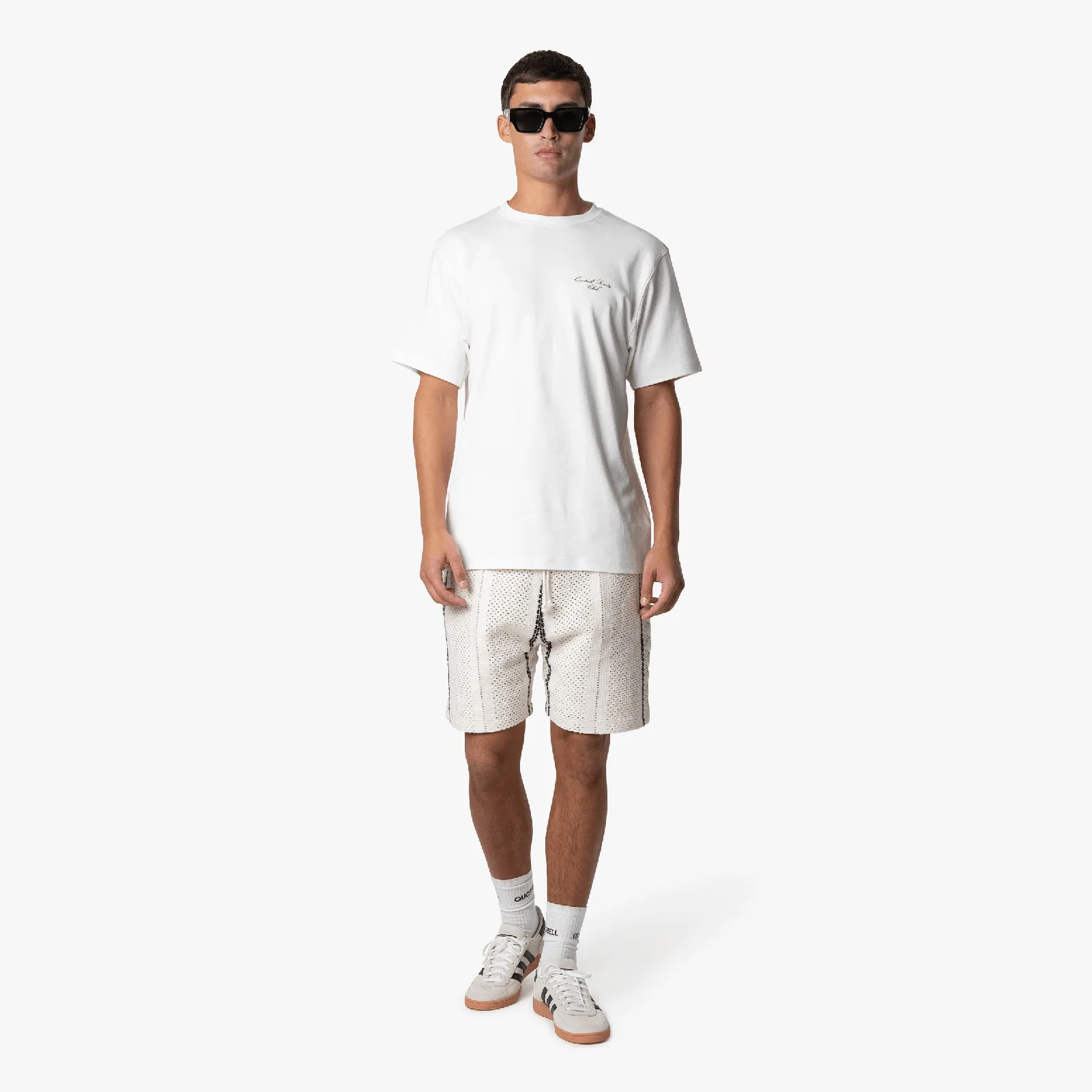 SOCIETY CLUB TEE | WHITE/BLACK