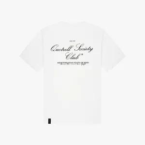 SOCIETY CLUB TEE | WHITE/BLACK