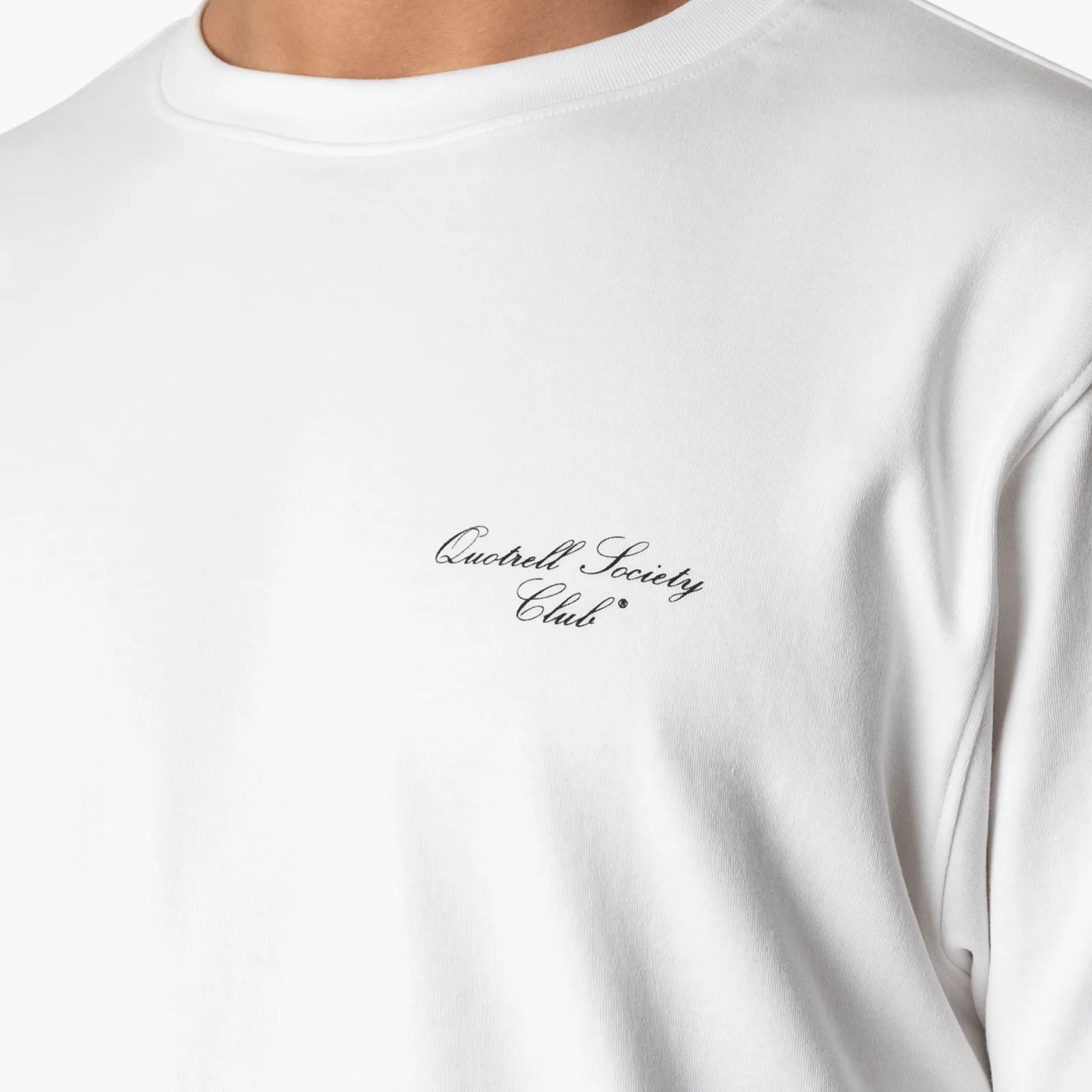 SOCIETY CLUB TEE | WHITE/BLACK