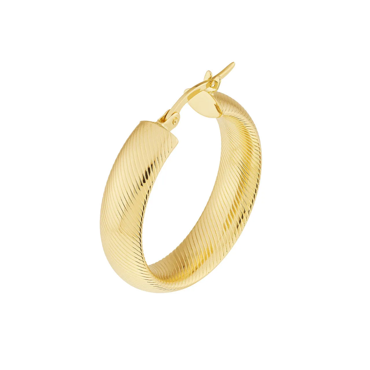 Soft Lined Round Hoop Earrings