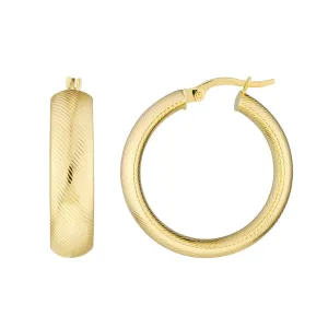 Soft Lined Round Hoop Earrings