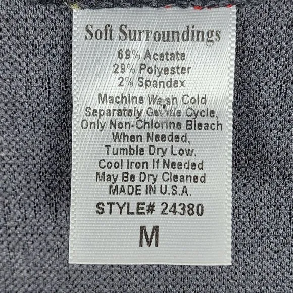 Soft Surroundings Kimono-Style Black Knit Coat, Women's Medium