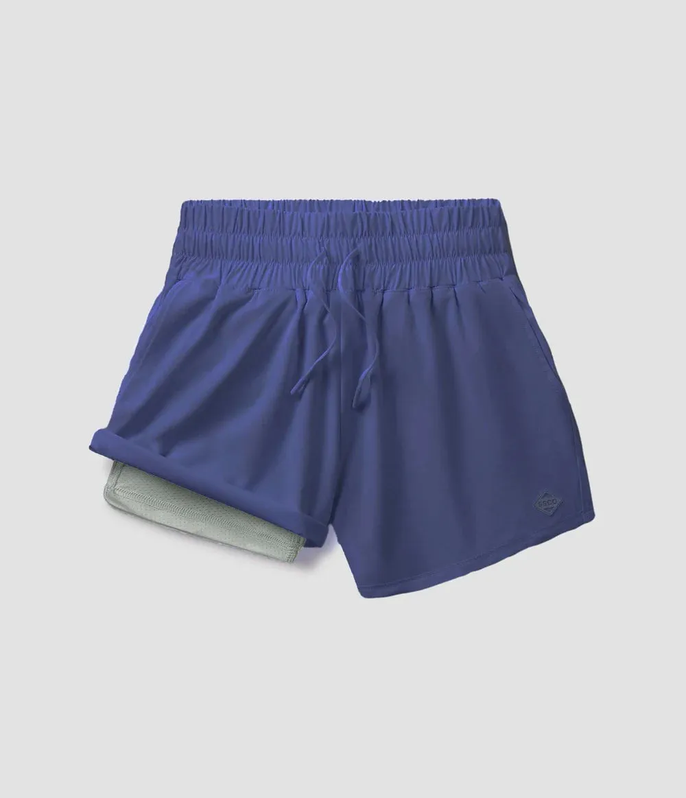 Southern Shirt Womens Lined Hybrid Shorts - Nautical Night