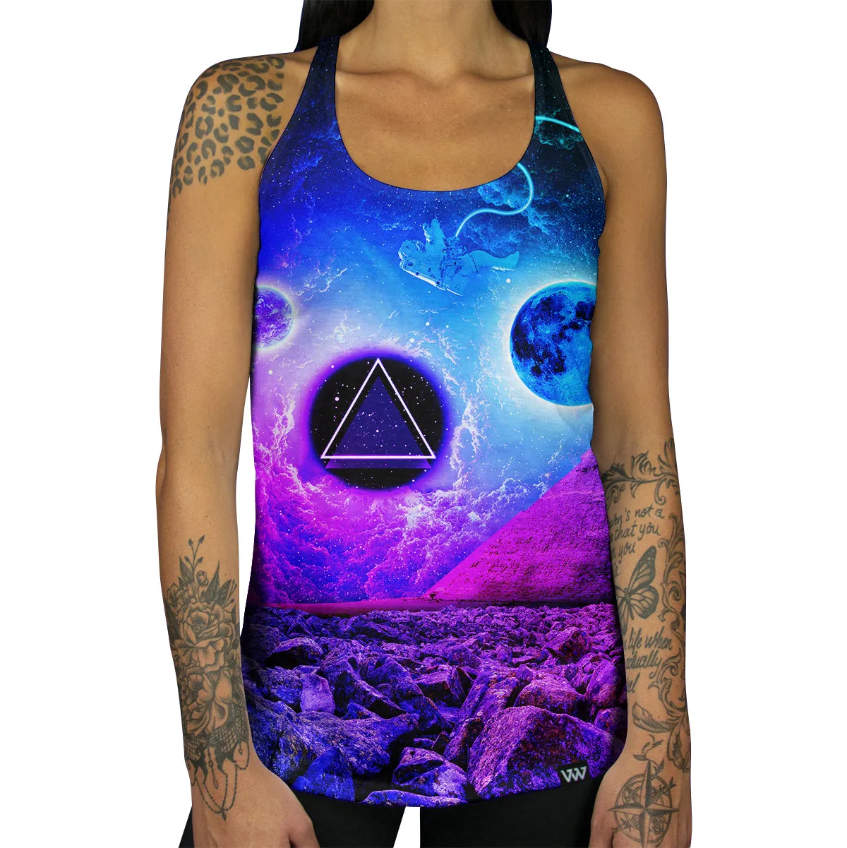 Space Pyramid Racerback Tank