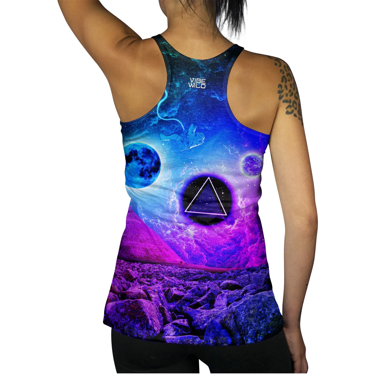 Space Pyramid Racerback Tank