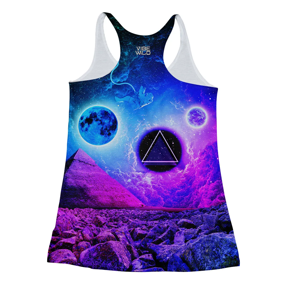 Space Pyramid Racerback Tank