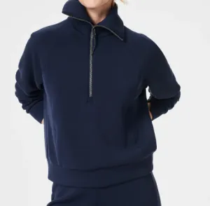 Spanx Airessentials Half Zip - Timeless Navy