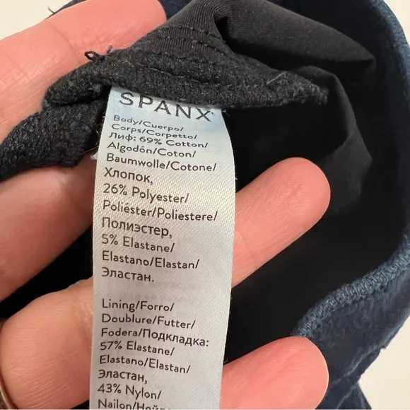 Spanx Jean-ish Ankle Leggings Twilight Rinse Sz L