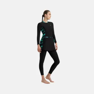 Speedo Endurance 10 Two Piece Women's Closedback Full Body Suit -Black/Dark Teal