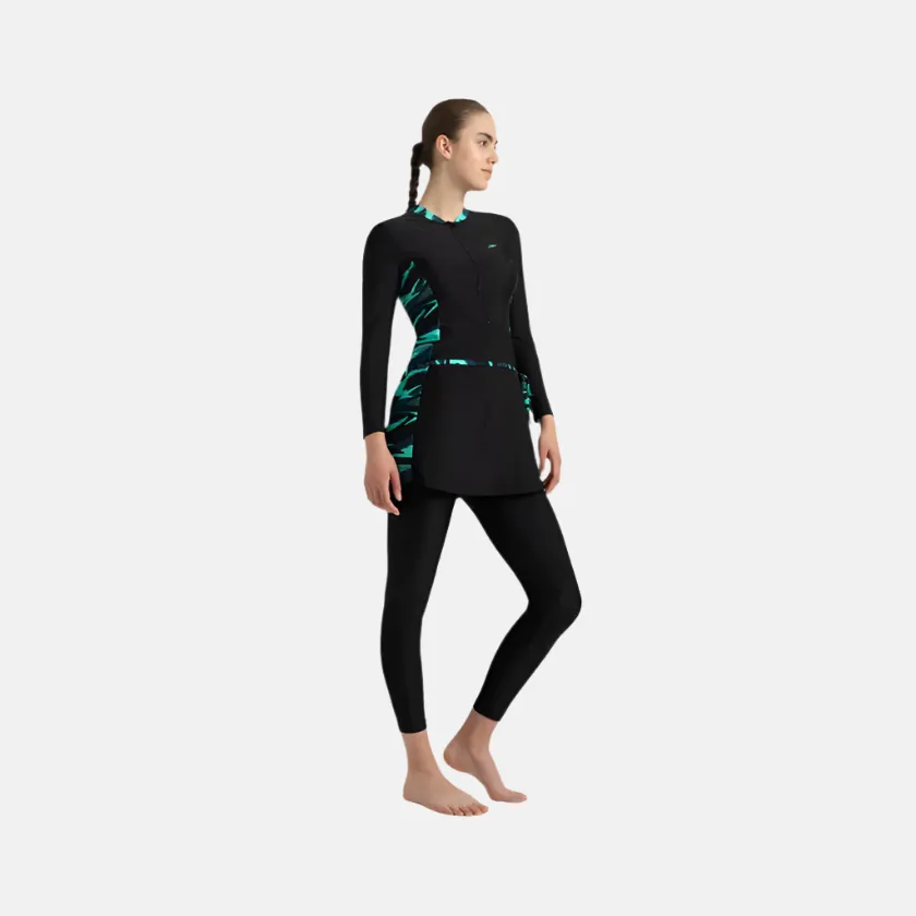 Speedo Endurance 10 Two Piece Women's Closedback Full Body Suit -Black/Dark Teal