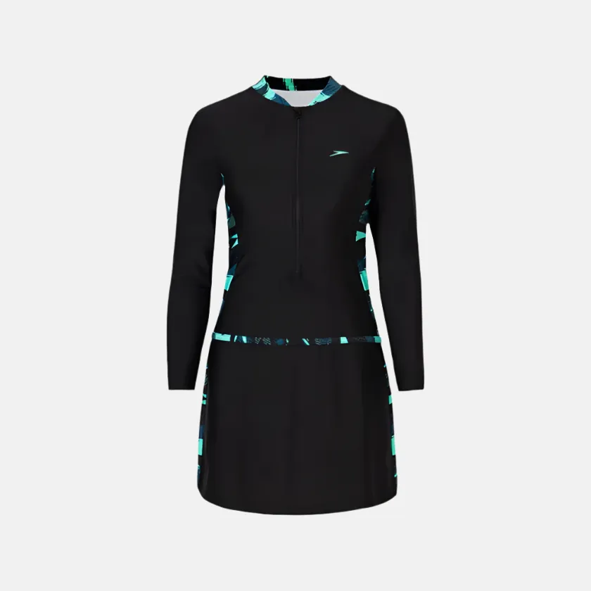 Speedo Endurance 10 Two Piece Women's Closedback Full Body Suit -Black/Dark Teal