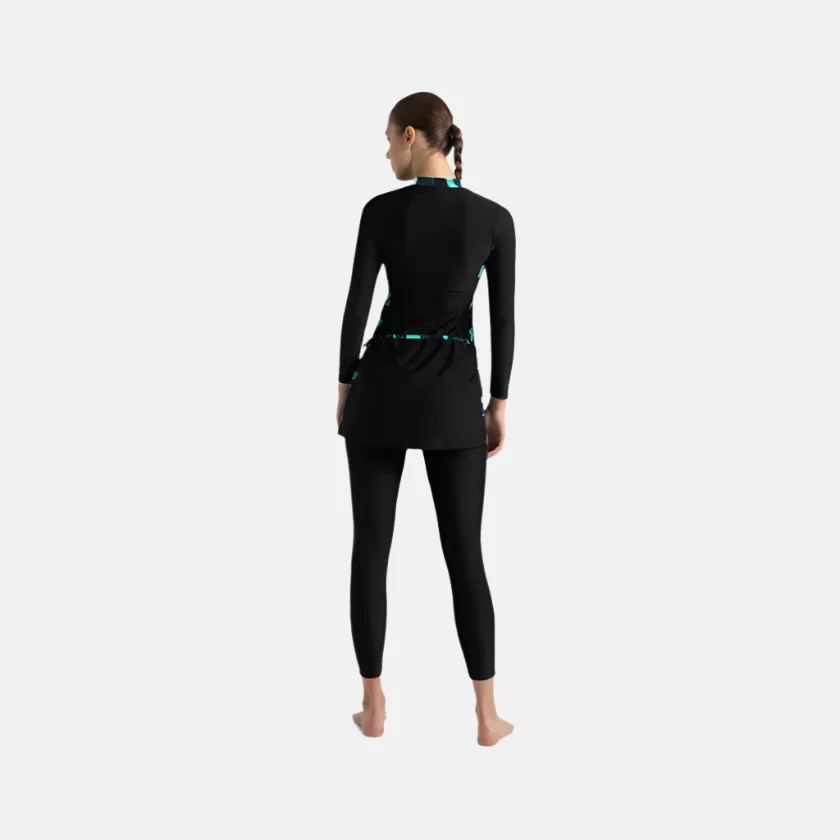 Speedo Endurance 10 Two Piece Women's Closedback Full Body Suit -Black/Dark Teal