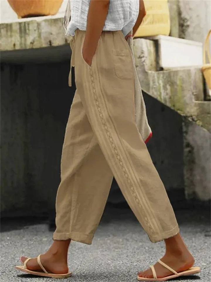 Spring Women's Trendy Comfortable Elastic Waist Pants