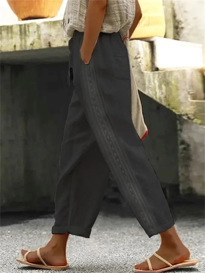 Spring Women's Trendy Comfortable Elastic Waist Pants