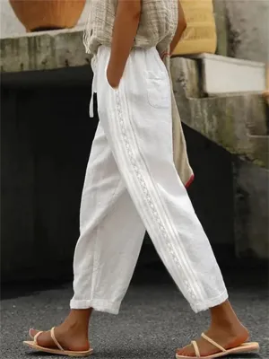 Spring Women's Trendy Comfortable Elastic Waist Pants