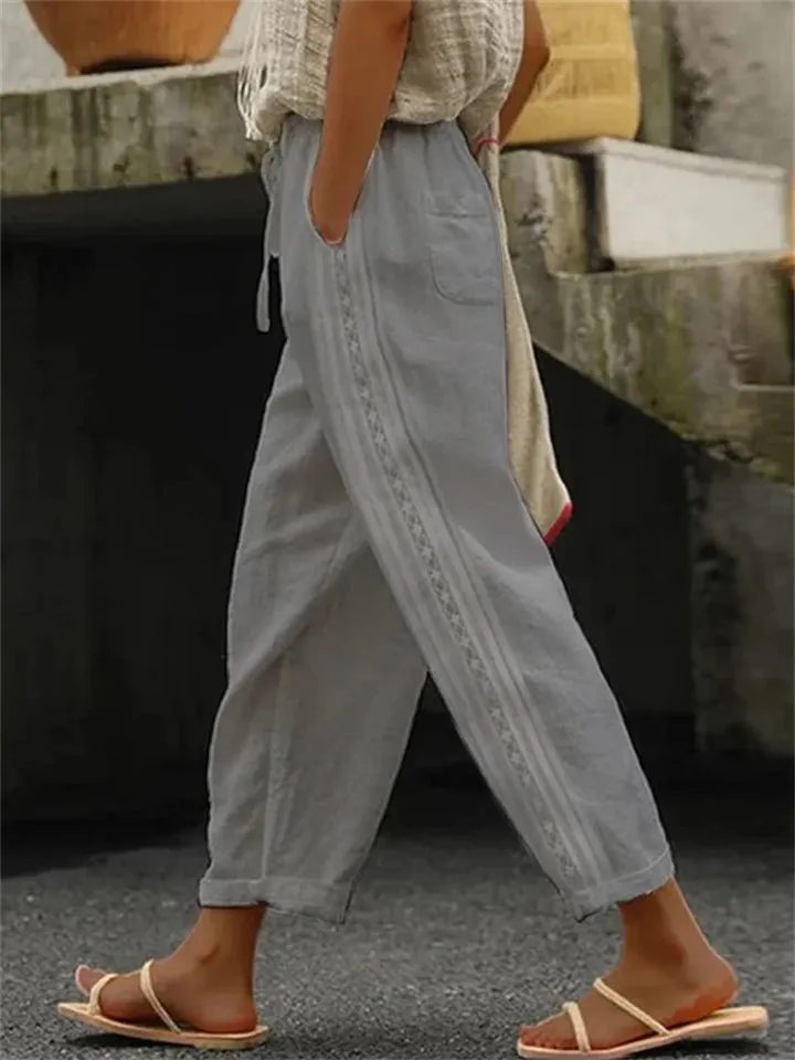 Spring Women's Trendy Comfortable Elastic Waist Pants