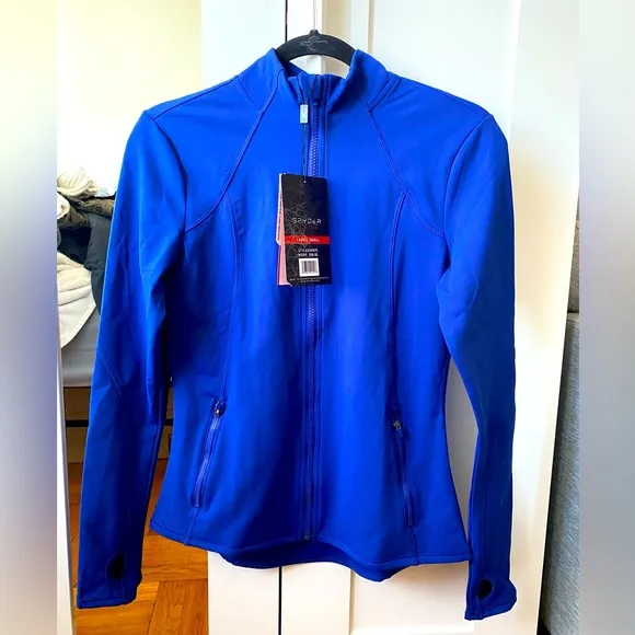 Spyder Active Women's Alyce Full Zip Soft Shell Jacket, Color Blue