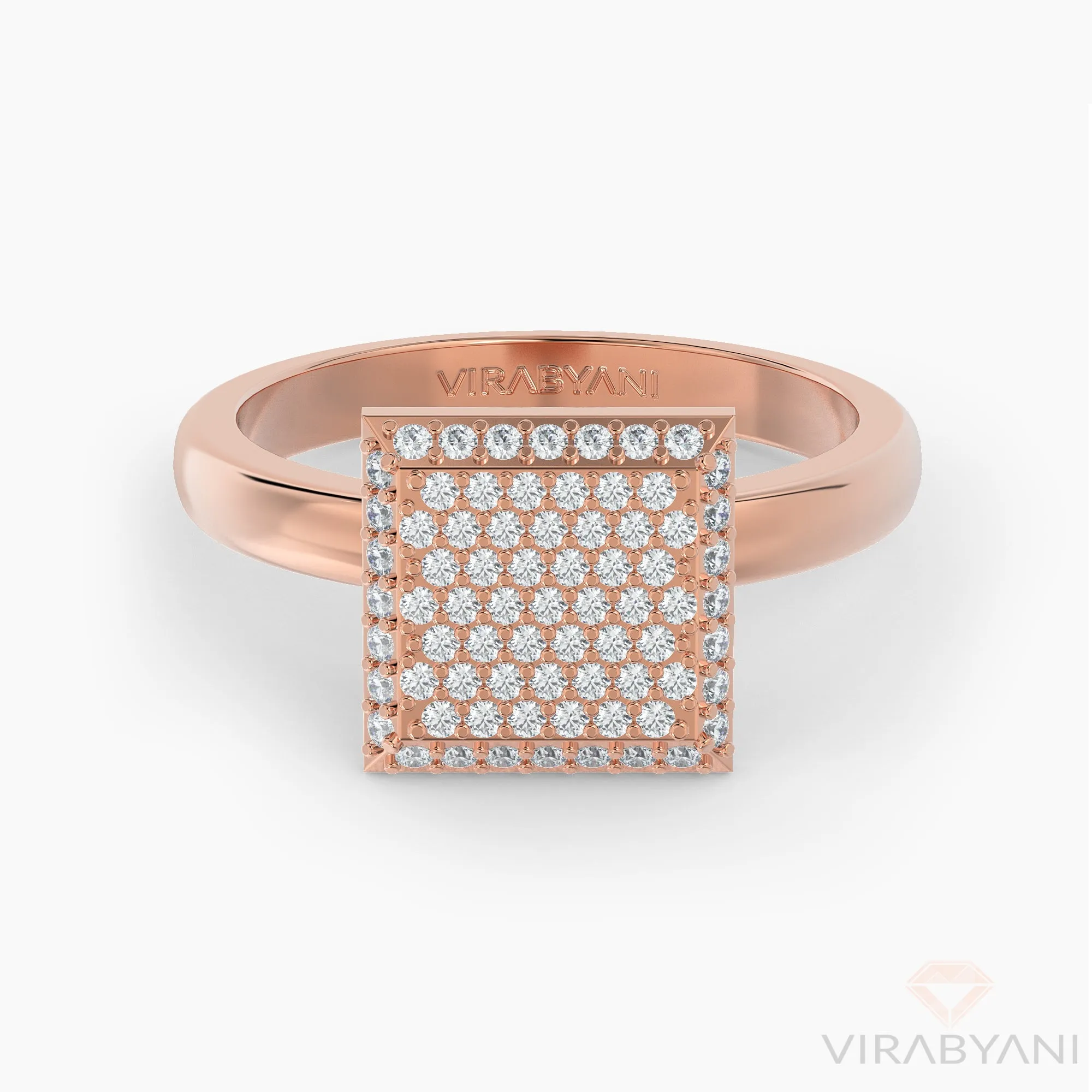 Square Shaped AMoré Pavé Ring With 0.60 ct. Diamonds