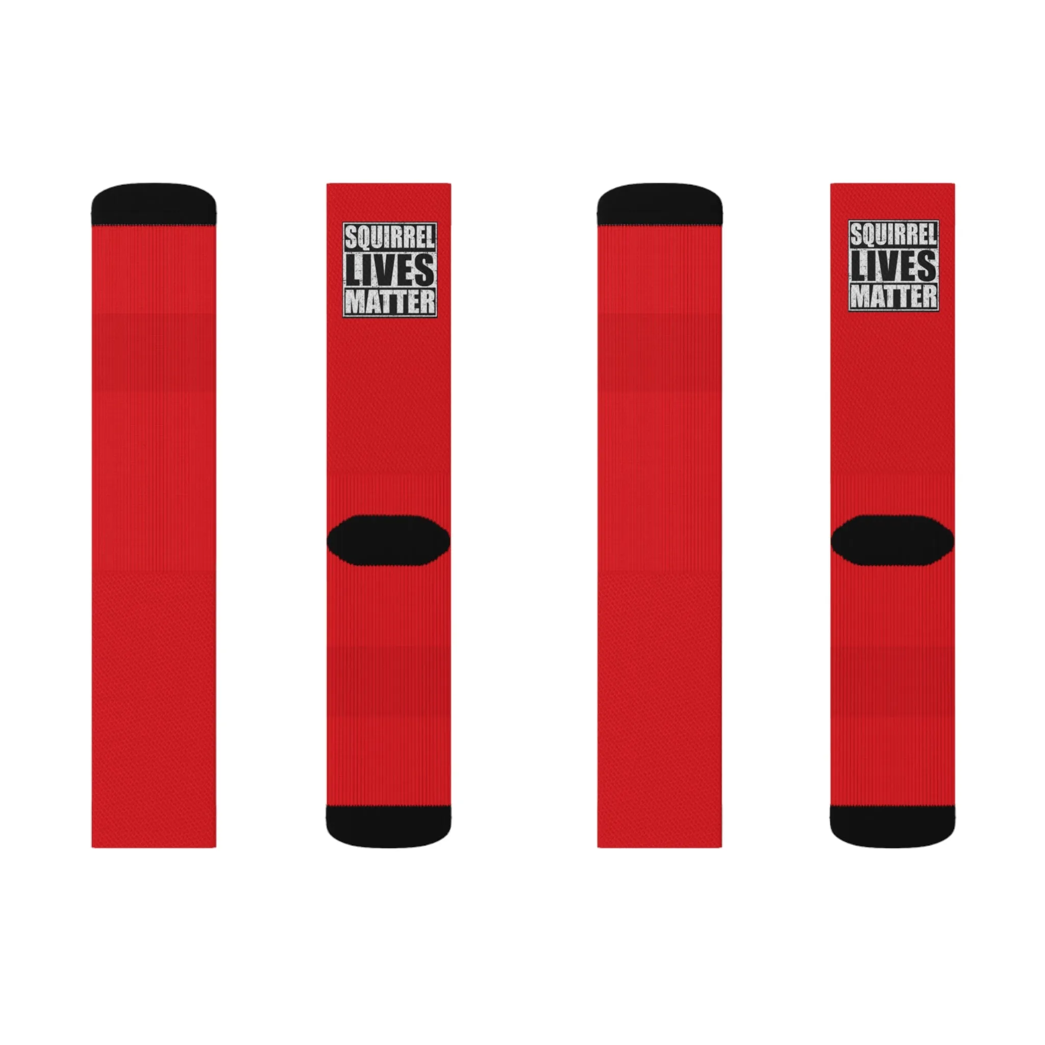 Squirrel Lives Matter Socks -Red (M)