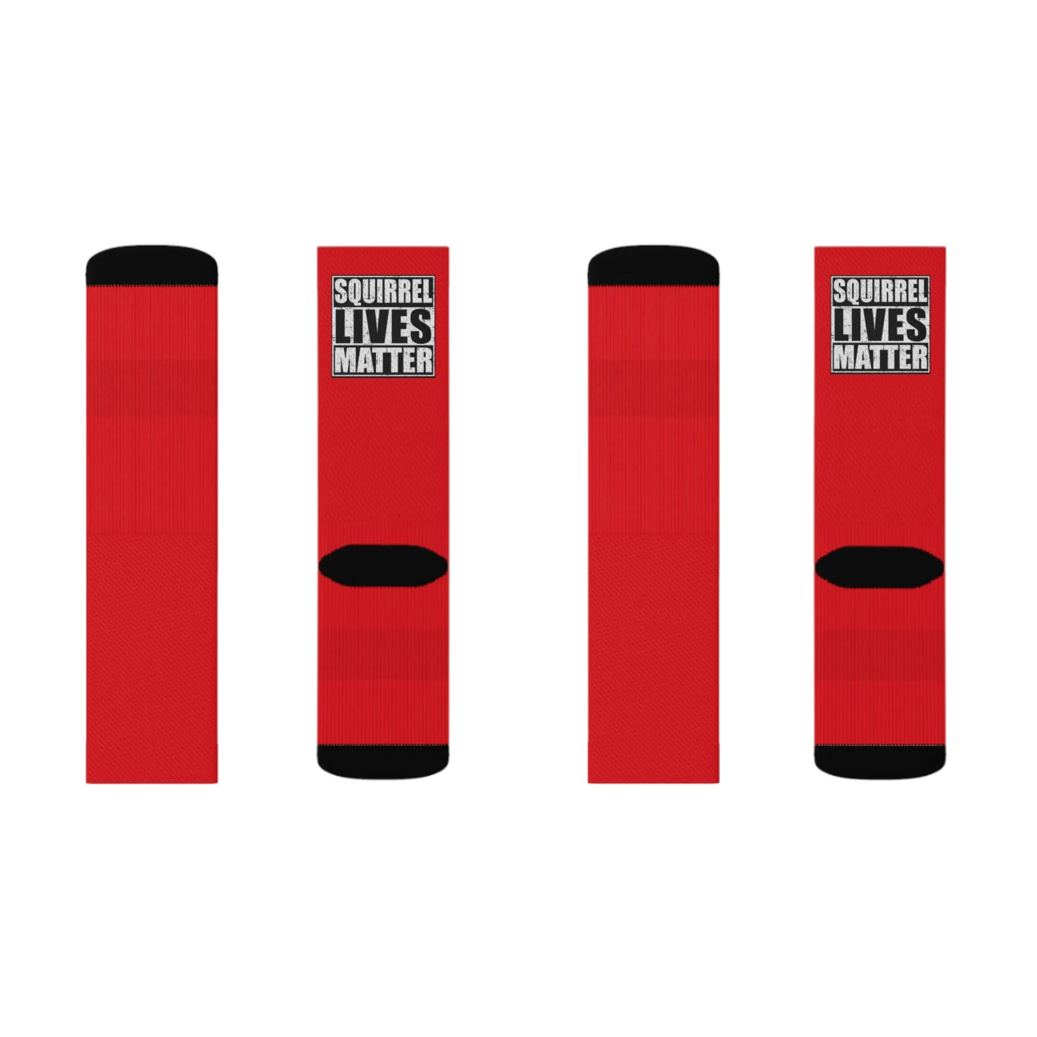Squirrel Lives Matter Socks-Red (S)