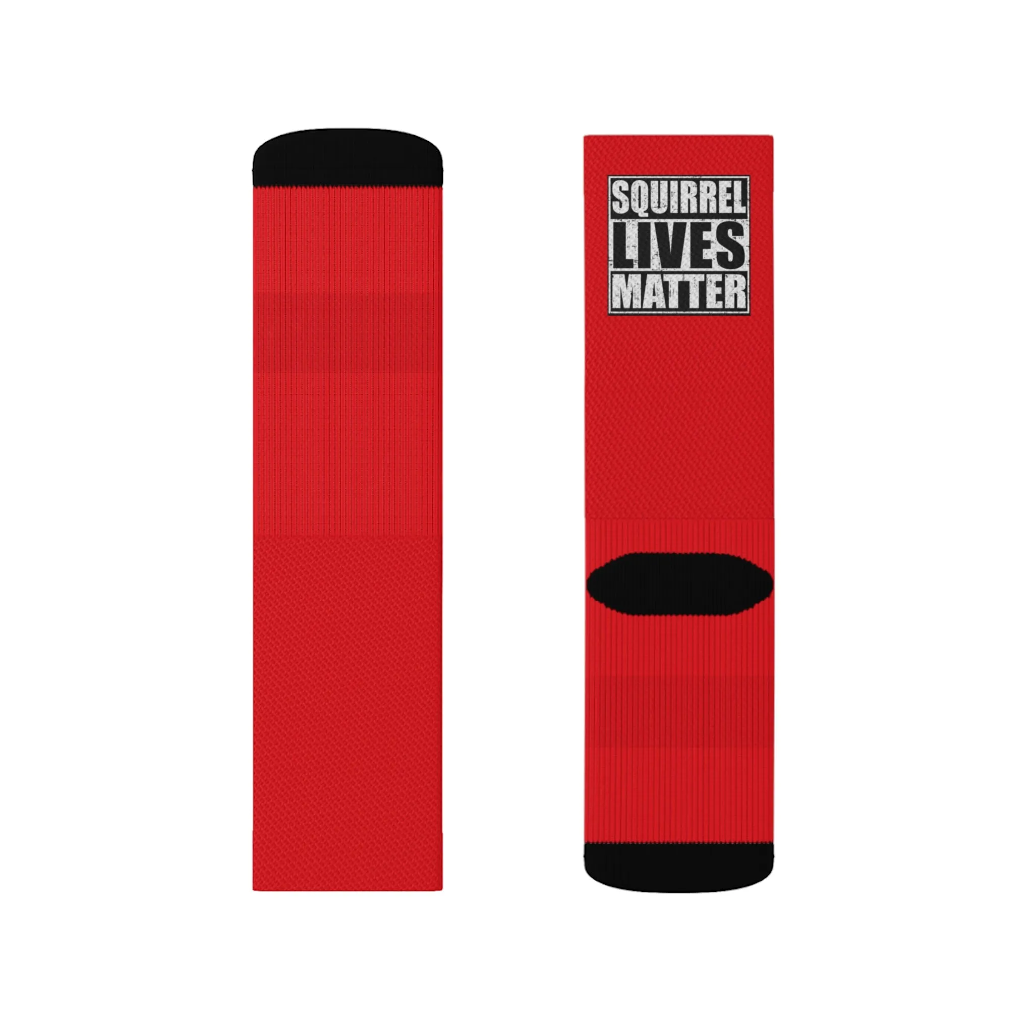 Squirrel Lives Matter Socks-Red (S)