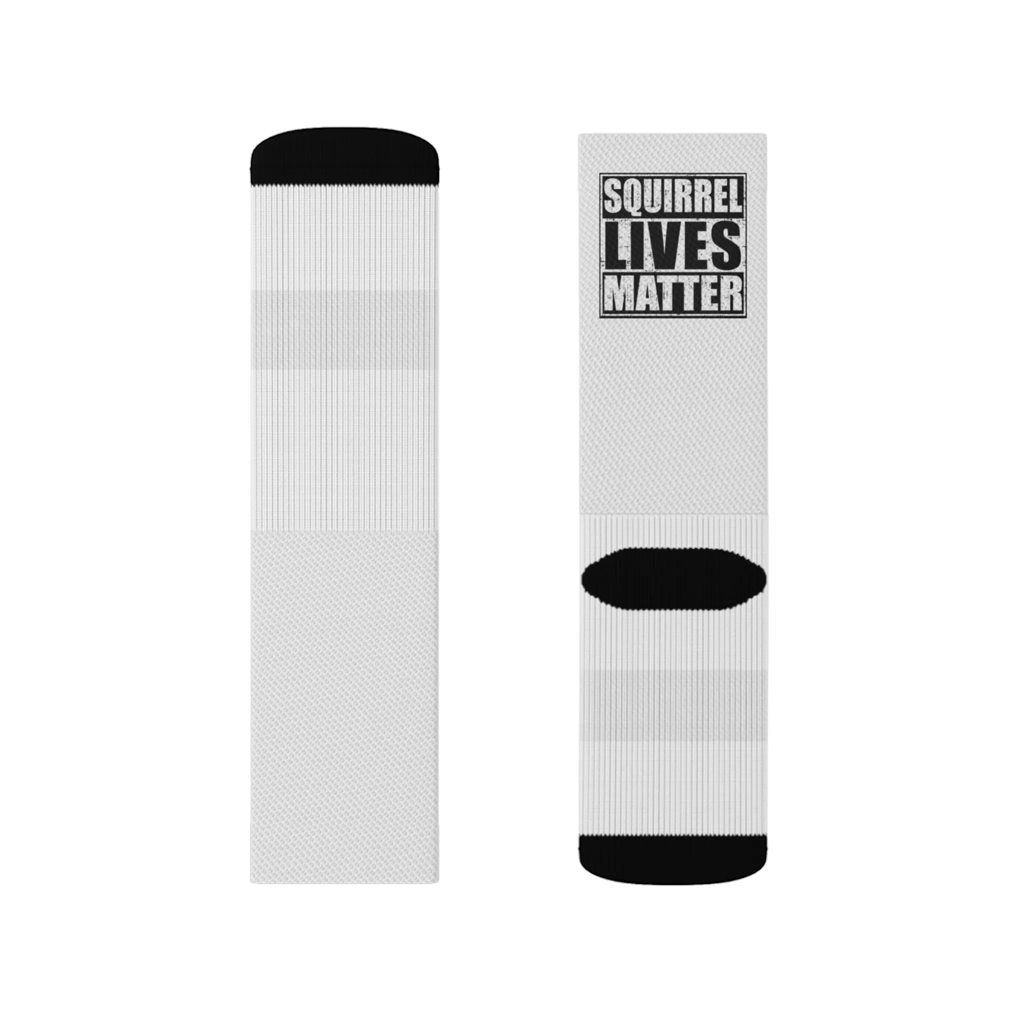Squirrel Lives Matter Socks-White (S)
