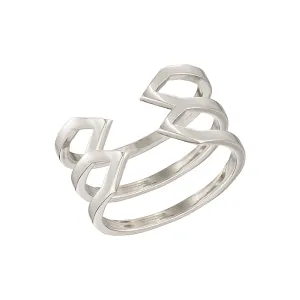 Stacked Dagger Ring | White Gold