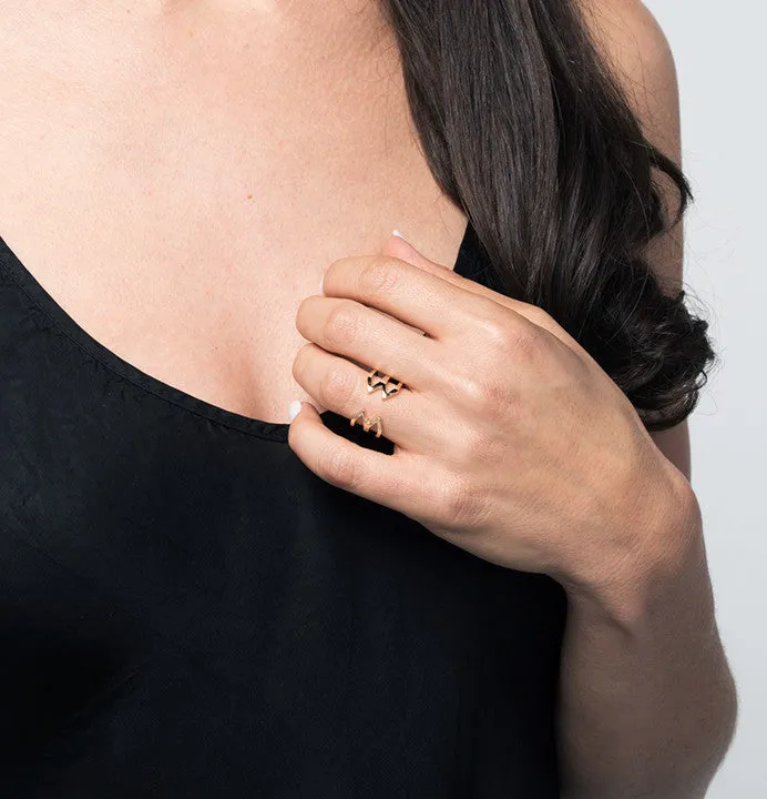 Stacked Dagger Ring | Yellow Gold