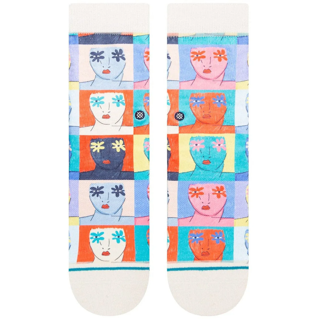 Stance Womens Flower Faces Crew Socks