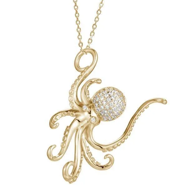 Sterling Silver Octopus Pendant by Alamea