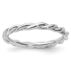 Sterling Silver Stackable Expressions Twist Band Ring