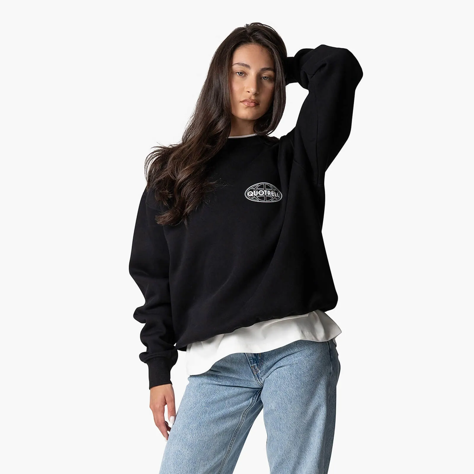 STRATIX CREWNECK | BLACK/WHITE