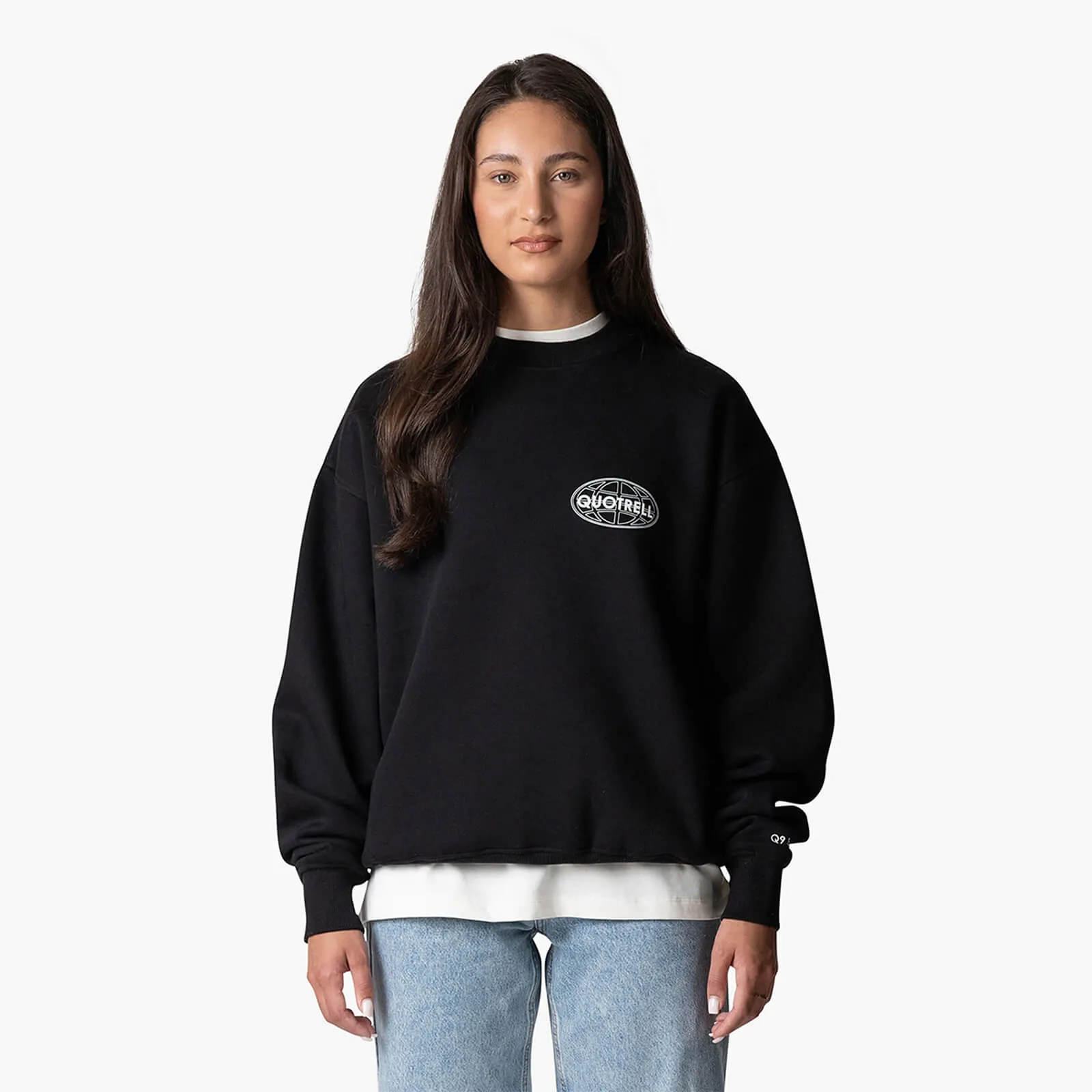 STRATIX CREWNECK | BLACK/WHITE