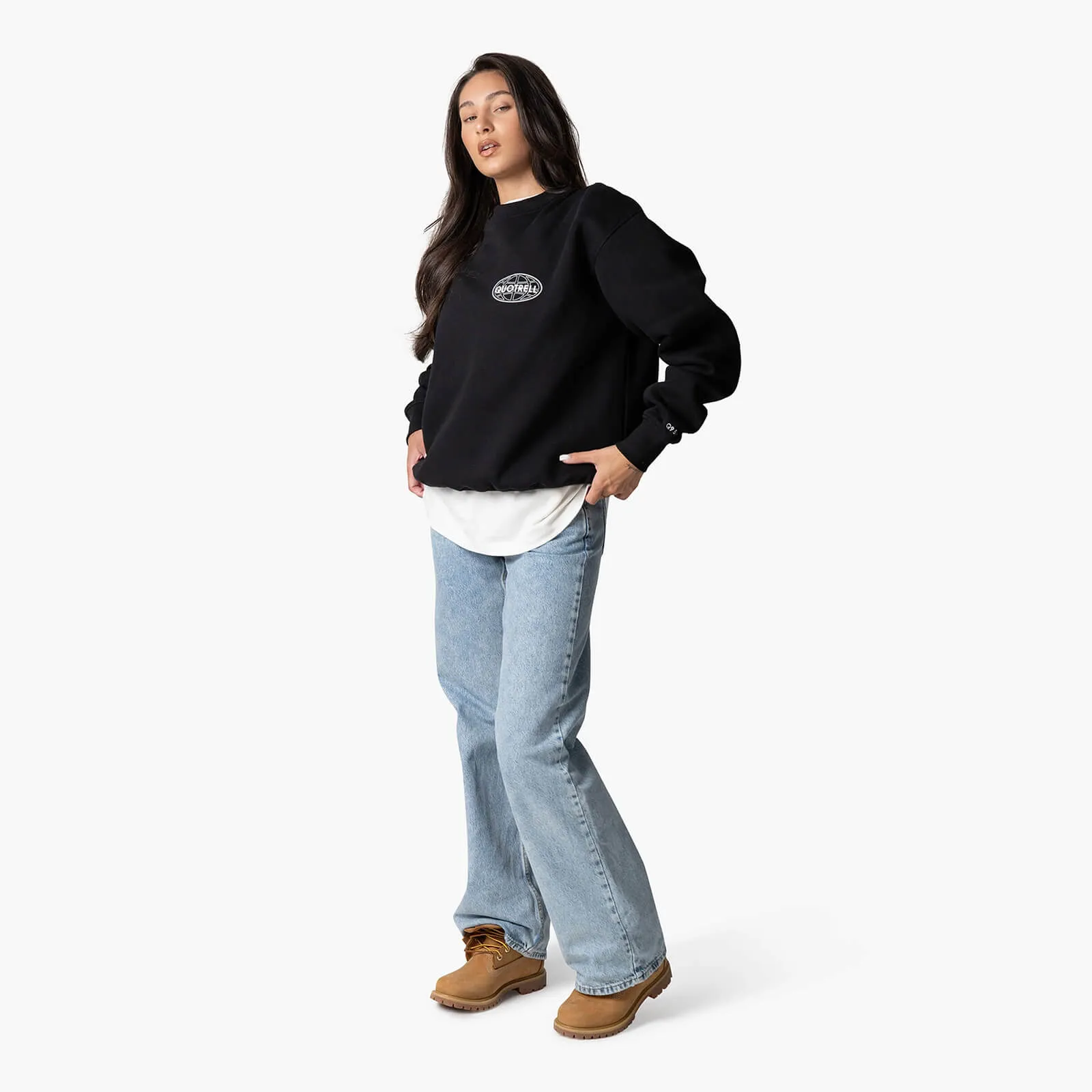 STRATIX CREWNECK | BLACK/WHITE