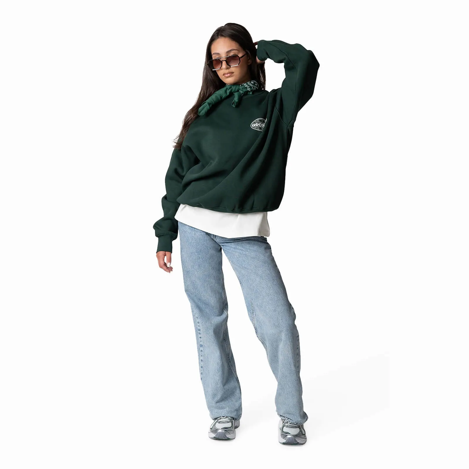 STRATIX CREWNECK | PETROL/WHITE