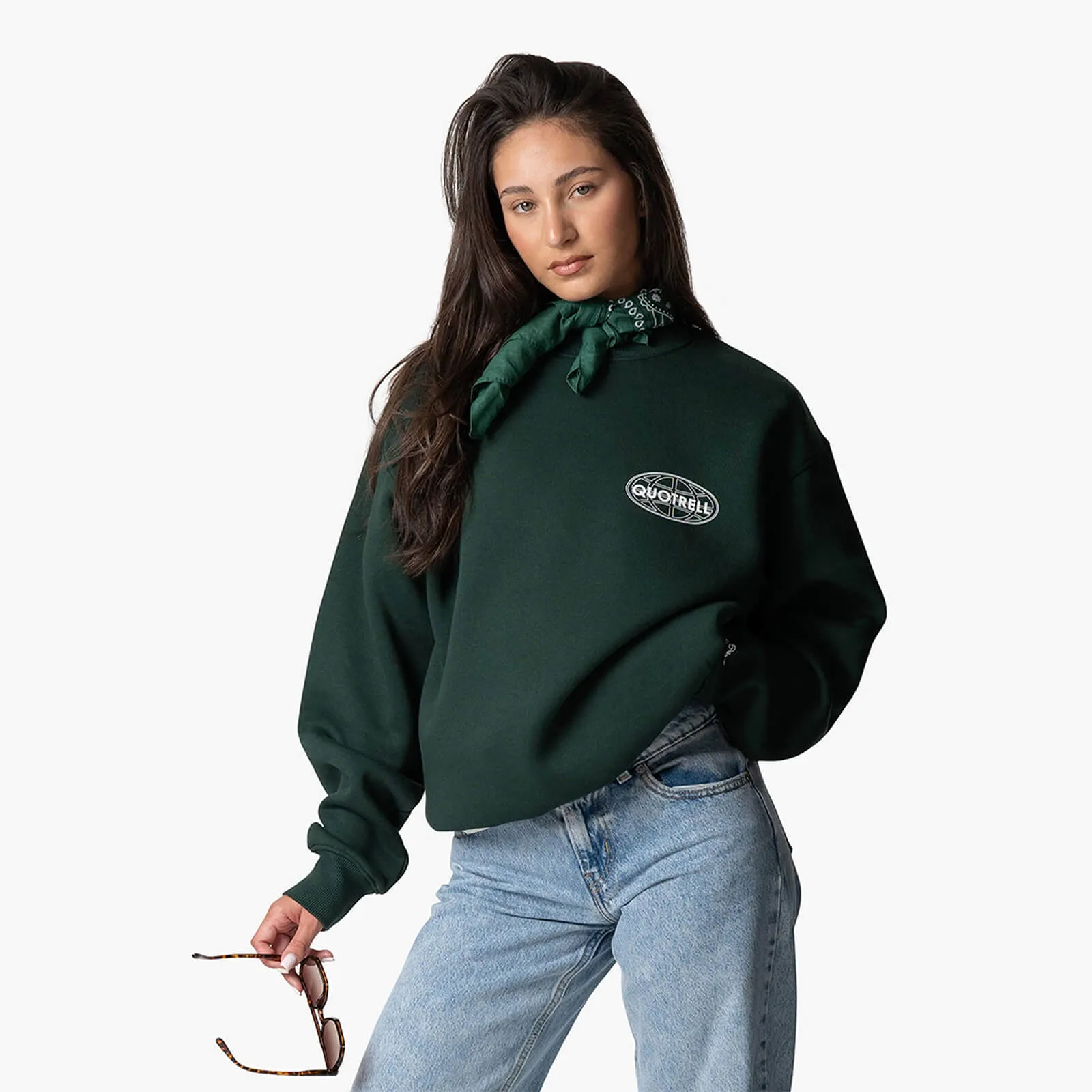 STRATIX CREWNECK | PETROL/WHITE