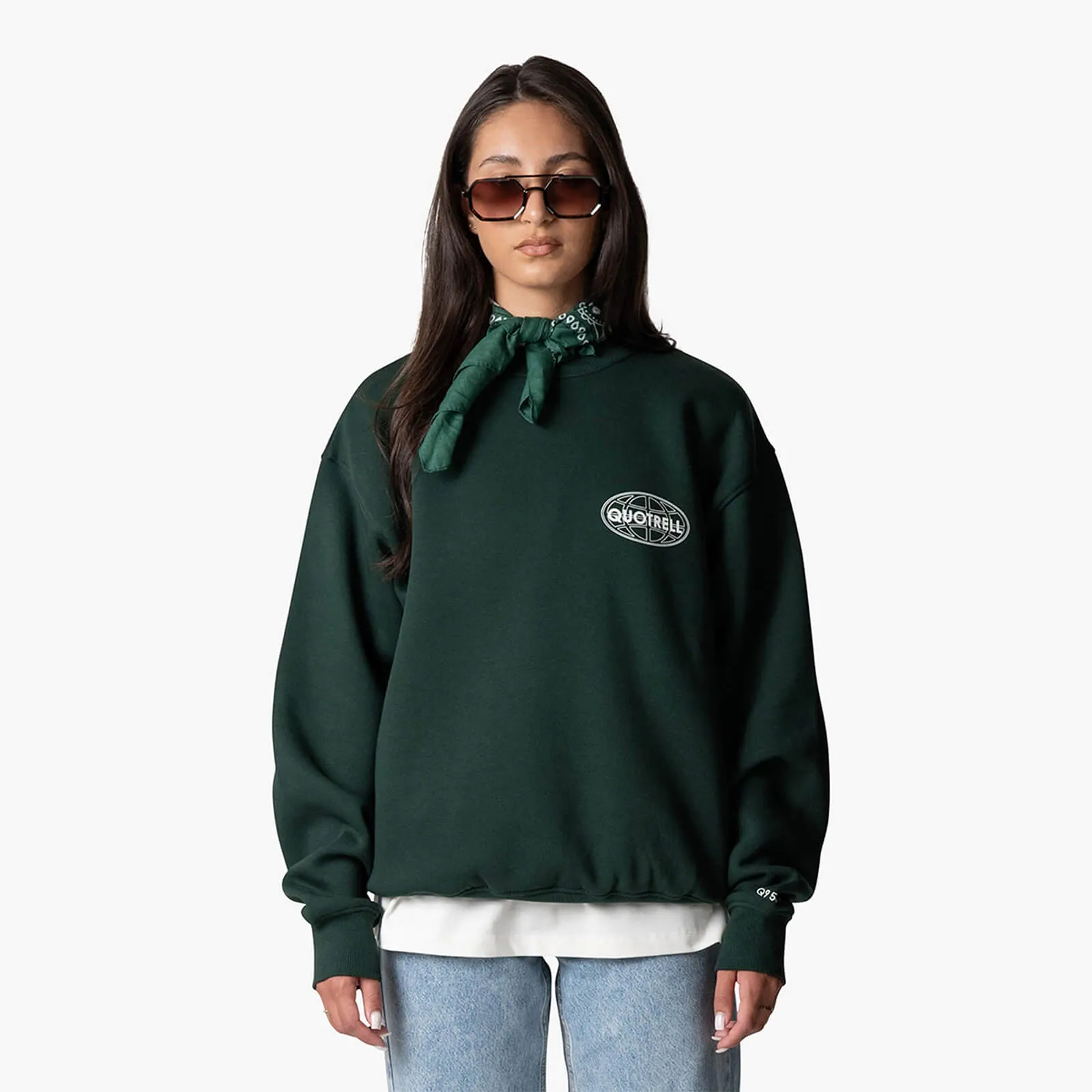STRATIX CREWNECK | PETROL/WHITE