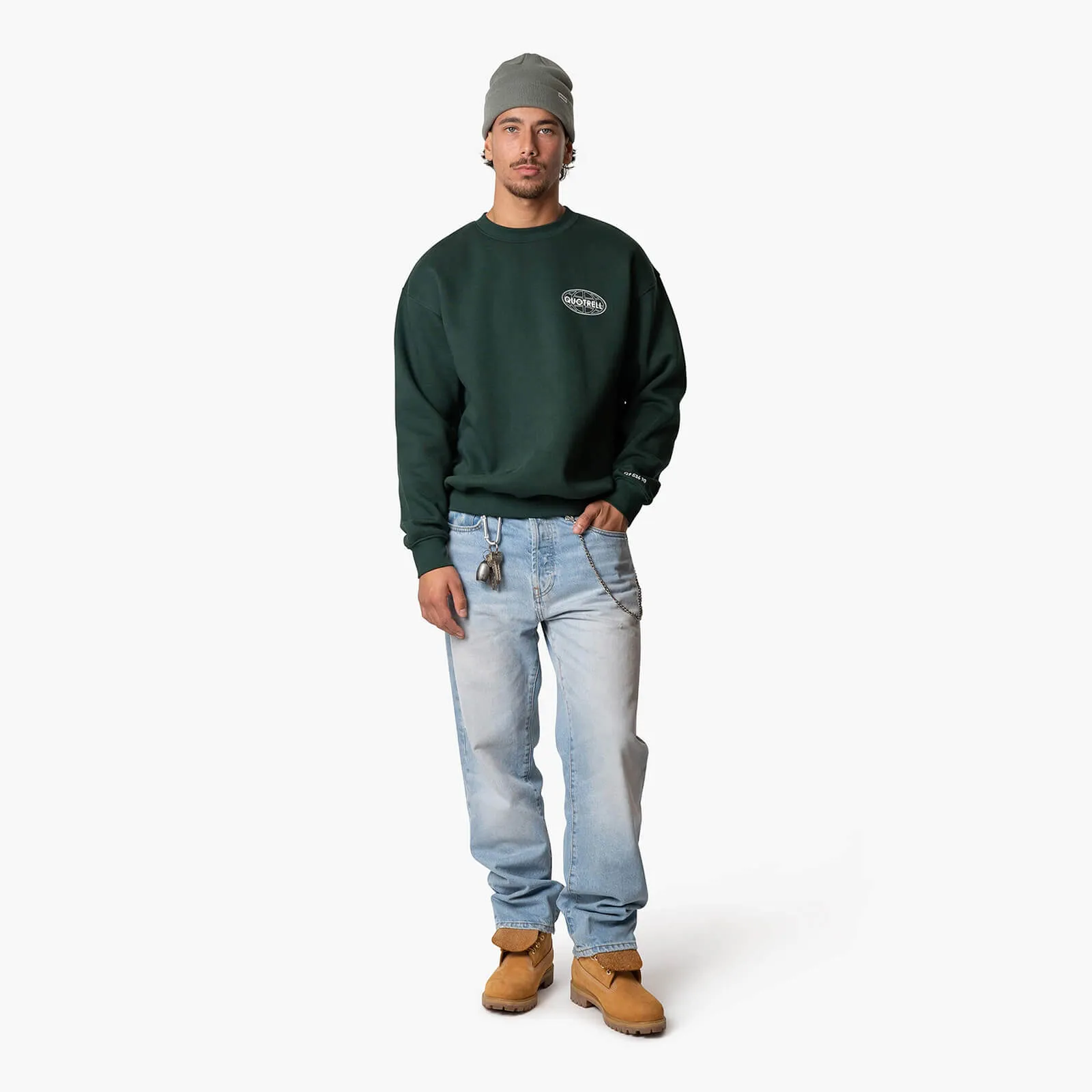 STRATIX CREWNECK | PETROL/WHITE
