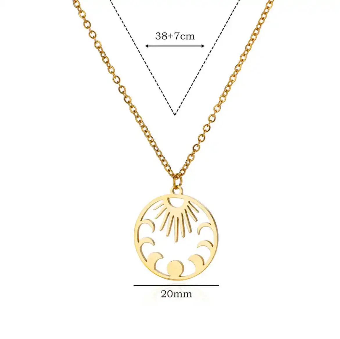 Sun and Moon Dancing Necklace